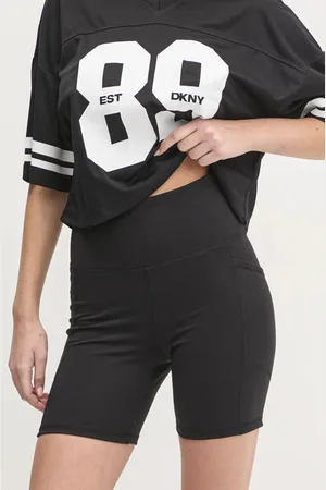 DKNY Szorty damskie kolor gładkie high waist DP5S5088