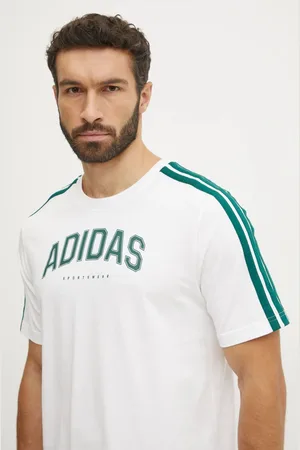 adidas T-shirt bawełniany M C COLLE Collegiate męski kolor wzorzysty JJ3868