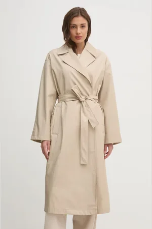 Calvin Klein Trencz damski kolor przejściowy oversize 00040WL546