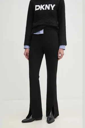 DKNY Spodnie damskie kolor dzwony high waist P3KKQUEC
