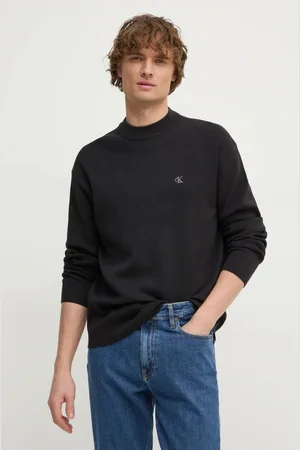 Calvin Klein Sweter bawełniany kolor lekki J30J326741