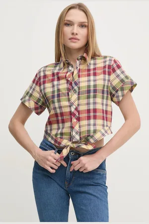 Ralph Lauren Koszula bawełniana damska kolor relaxed z kołnierzykiem klasycznym 211959816