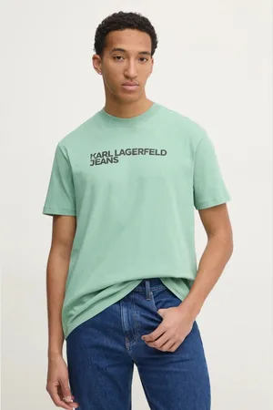 Karl Lagerfeld T-shirt bawełniany męski kolor z nadrukiem A1M17002