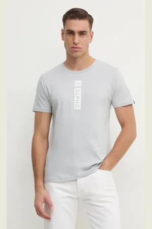 Alpha Industries T-shirt bawełniany męski kolor z nadrukiem 146509