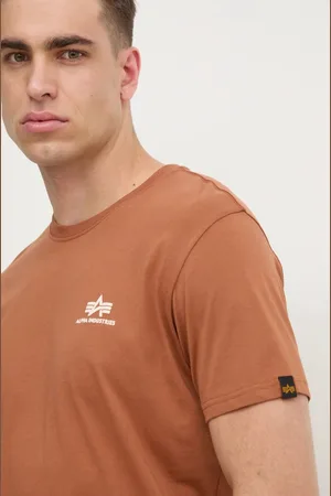 Alpha Industries T-shirt bawełniany męski kolor z nadrukiem