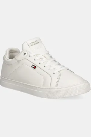 Tommy Hilfiger Sneakersy skórzane WOMENS ICON COURT SNEAKER FLAG kolor FW0FW08327