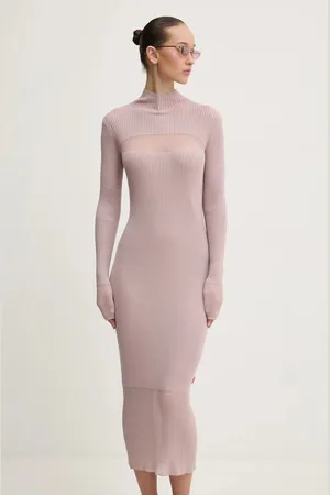 Diesel Sukienka wełniana M-SLINT DRESS kolor midi dopasowana A16556.0CPAS