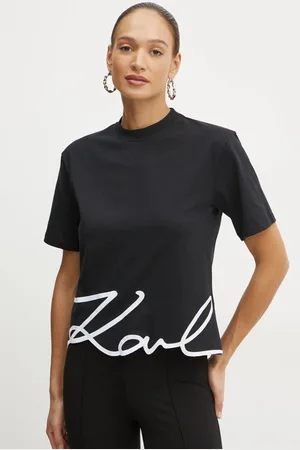 Karl Lagerfeld T-shirt bawełniany damski kolor A1W17013