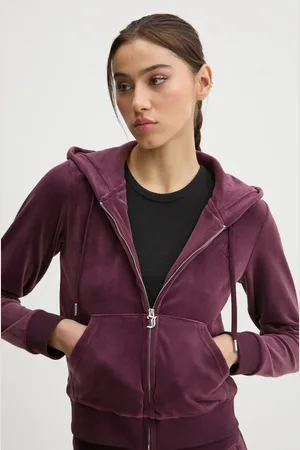 Juicy Couture Bluza damska kolor z kapturem gładka JCAP176EU