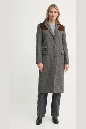 The Kooples Płaszcz damski kolor przejściowy FMAN29002K