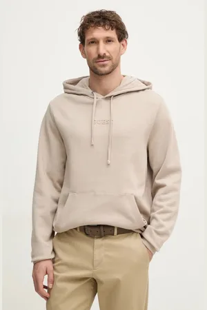 Guess Bluza EMBOSSED męska kolor z kapturem gładka M4BQ45 K9YH1