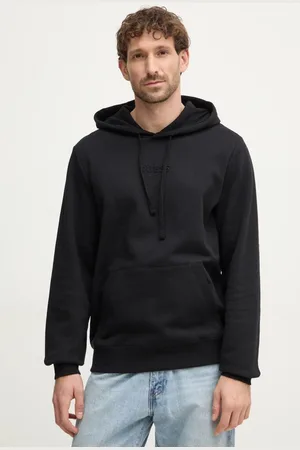 Guess Bluza EMBOSSED męska kolor z kapturem gładka M4BQ45 K9YH1