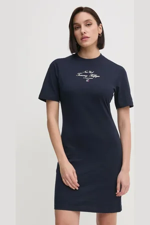 Tommy Hilfiger Sukienka bawełniana kolor mini prosta WW0WW43830