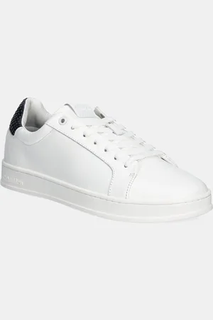Calvin Klein Sneakersy skórzane LOW TOP LACE UP WOVEN kolor HM0HM01767