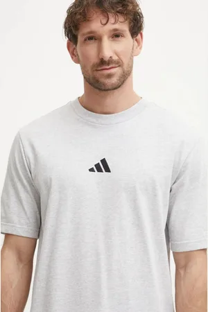 adidas T-shirt bawełniany Essential męski kolor melanżowy JF1100