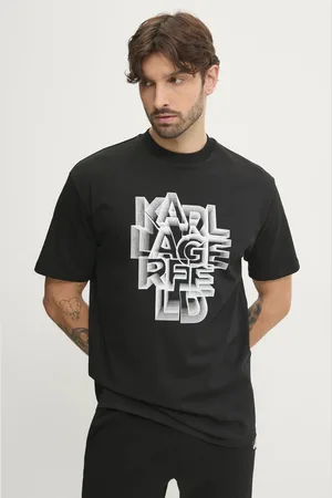 Karl Lagerfeld T-shirt bawełniany męski kolor z nadrukiem 551230.755186
