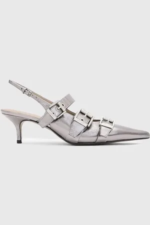 AllSaints Szpilki skórzane Grace Buckle Heel kolor W150FB