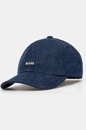 HUGO BOSS Czapka z daszkiem bawełniana kolor gładka 50533368