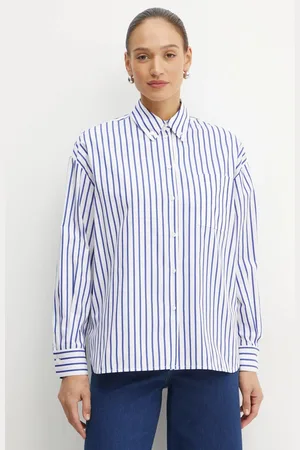 Ivy & Oak Koszula bawełniana damska kolor relaxed z kołnierzykiem klasycznym IO1122F2253
