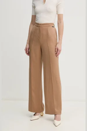 Karl Lagerfeld Spodnie damskie kolor proste high waist A1W10070