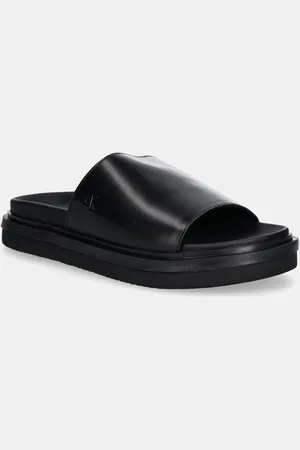 Calvin Klein Klapki FLAT MOLDED SANDAL SLIDE damskie kolor YW0YW01710