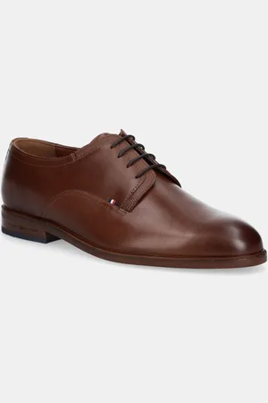 Tommy Hilfiger Półbuty skórzane HILFIGER THUNIT LEATHER SHOE męskie kolor FM0FM05472