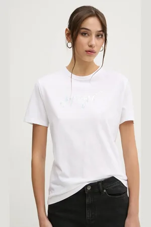 HUGO BOSS T-shirt bawełniany damski kolor 50535491