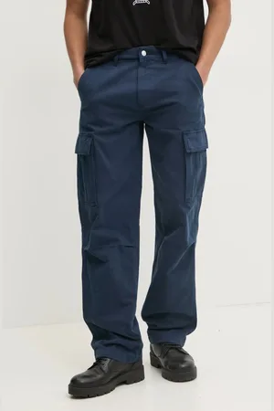Tommy Hilfiger Spodnie bawełniane kolor w fasonie cargo DM0DM20293