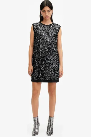 AllSaints Sukienka ILIA kolor mini oversize W178DB