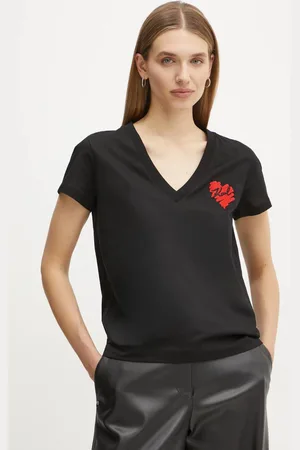 Karl Lagerfeld T-shirt bawełniany damski kolor A1W17116