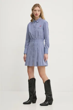 Tommy Hilfiger Sukienka bawełniana kolor mini rozkloszowana DW0DW20470