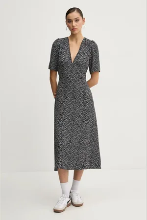 Tommy Hilfiger Sukienka kolor midi rozkloszowana DW0DW20450