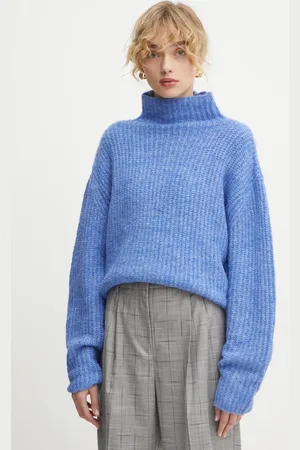 Bruuns Bazaar Sweter z domieszką wełny damski kolor ciepły z golfem BBW4316
