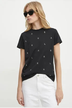 Karl Lagerfeld T-shirt bawełniany damski kolor A1W17078