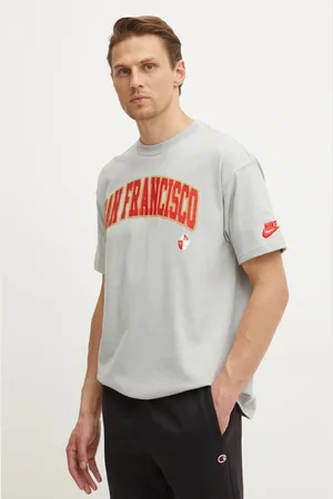 Nike T-shirt bawełniany San Francisco 49ers męski kolor z nadrukiem 01AY-09D-73V-NP1
