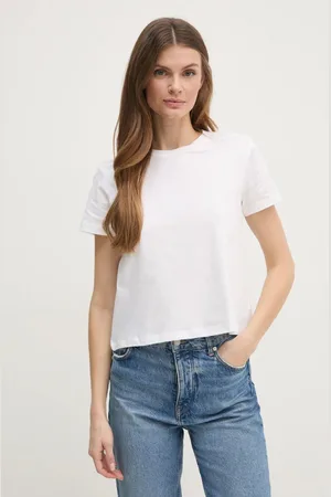 Sisley T-shirt bawełniany damski kolor