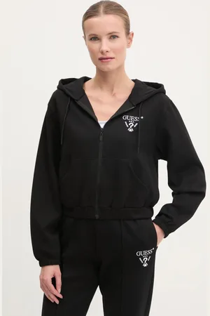 Guess Bluza ROBERTA damska kolor z kapturem z aplikacją V5RQ20 KC3D2