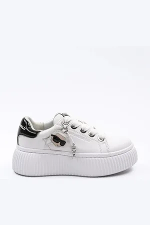 Karl Lagerfeld Sneakersy skórzane KREEPER LO NFT kolor KL42376T