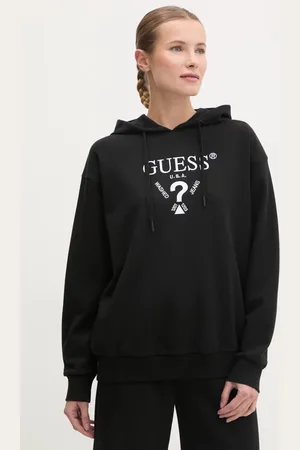 Guess Bluza ROBERTA damska kolor z kapturem z aplikacją V5RQ11 KC3D2