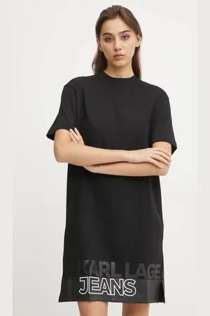 Karl Lagerfeld Sukienka bawełniana kolor mini prosta A1W13015