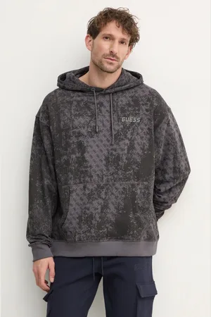 Guess Bluza bawełniana GOTAM męska kolor z kapturem wzorzysta Z5RQ16 K9YI1
