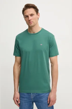 GANT T-shirt bawełniany męski kolor gładki
