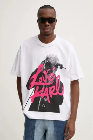 Karl Lagerfeld T-shirt bawełniany męski kolor z nadrukiem A1M17154