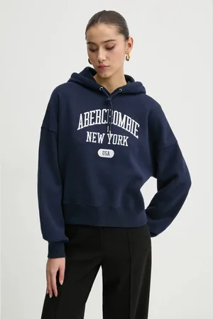 Abercrombie & Fitch Bluza damska kolor z kapturem z aplikacją KI152-4201