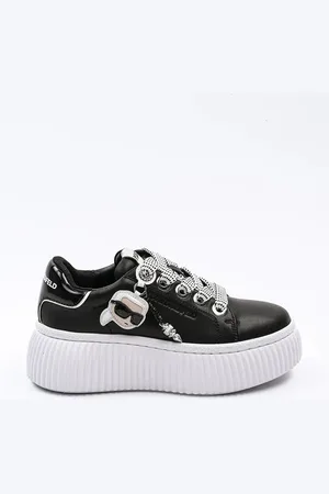 Karl Lagerfeld Sneakersy skórzane KREEPER LO NFT kolor KL42376T