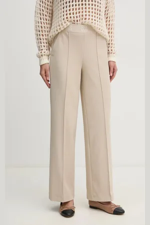 Oui Spodnie damskie kolor szerokie high waist 90598