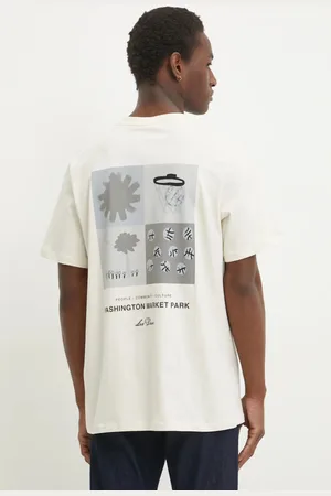 Les Deux T-shirt bawełniany męski kolor z nadrukiem LDM101206