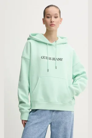 Guess Bluza damska kolor z kapturem z aplikacją W4YQ15 KC811