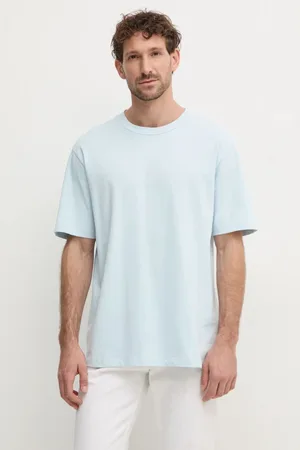 Lindbergh T-shirt bawełniany męski kolor gładki 30-400120