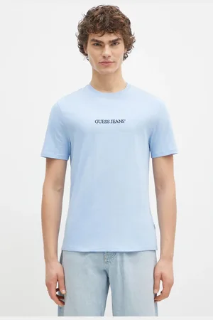Guess T-shirt bawełniany męski kolor z aplikacją M4YI52 K8HM0